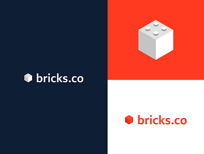 Bricks - Logo design branding crypto design graphic design identity immo logo real estate social media token