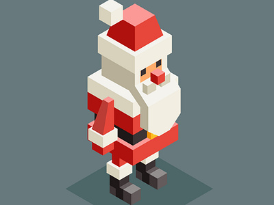 Vectorstock 22890921 3d beard father christmas figure icon illustration isometric red santa santa claus shaded shadow vector vectorstock xmas