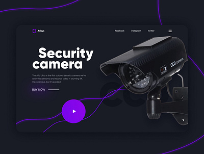 Security Camera Website Consept app application concept design figma minimal ui uiux ux website