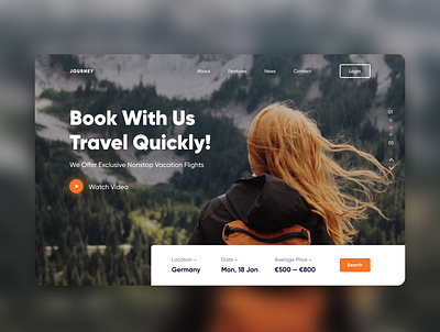 Booking Service application booking bookings concept design figma journey minimal travel travel app ui uiux ux website