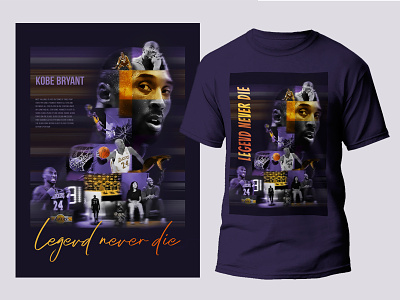 In memory of the great basketball player Kobe Bryant basketball collage kobe kobe bryant kobebryant poster print t shirt