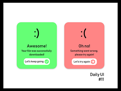 Daily UI #11 - Flash message dailyui design flat ui