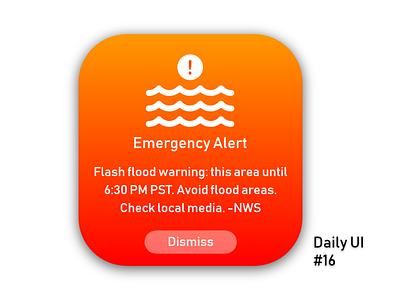 Daily UI #16 - Pop-up / Overlay dailyui design emergency overlay popup ui