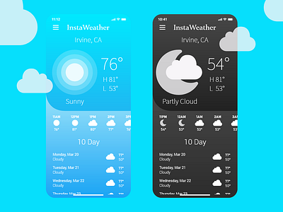 Daily UI #37 - Weather app dailyui design ui weather