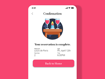 Daily UI #54 - Confirmation app dailyui design flat ui