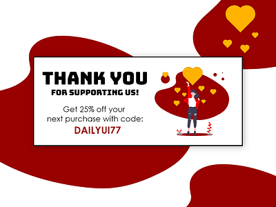 Daily UI #77 - Thank You adobe xd app dailyui design flat mobile ui web website
