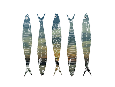 Sardinas illustration illustration mask sardina sardines