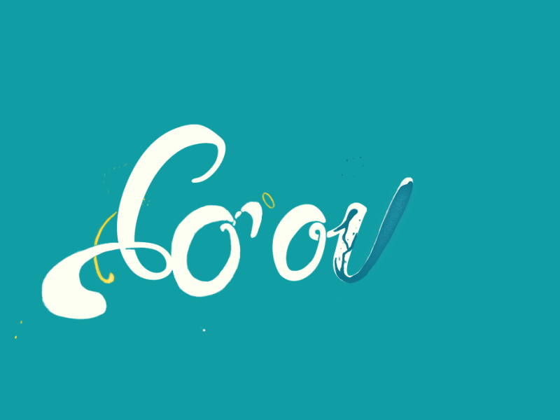 Colour - Cel animation calligraphy cel cel animation color colour gif loop motion typography