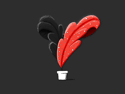 Happy Valentimes Day affinity black designer dots flower heart illustration illustrator love red valentine valentinesday