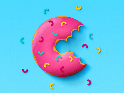 36 days of type - C 36daysoftype 36daysoftype c bakery color donut