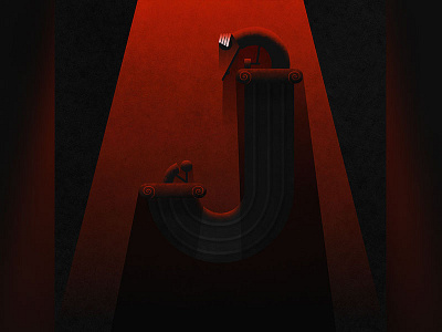 36 days of type - J 36daysoftype 36daysoftypej color jail justice red