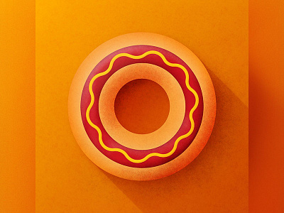 36 days of type - O 36daysoftype 36daysoftypeo dog donut hot dog o