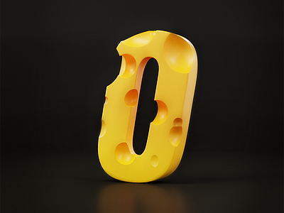 36 days of type - O 36 days of type 36daysoftype cheese food mouse ost typography yellow yum