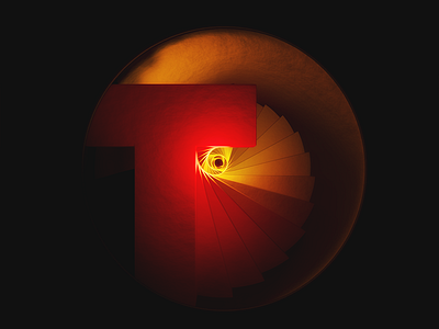 36 days of type - T 36 days of type 36daysoftype heaven hell red stair staircase stairway terrible trappa typography