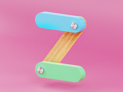 36 days of type - Z 36 days of type 36daysoftype blue cyan green lime pink type typography z