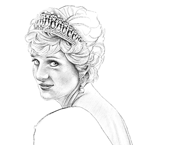 Lady Di design illustration princess procreate royals sketch