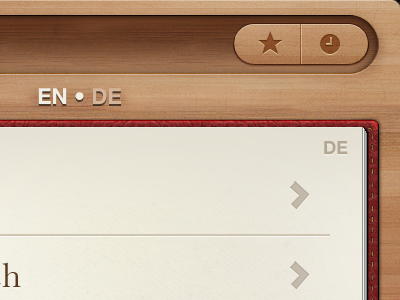Wood app book dictionary iphone leather paper ui wip wood