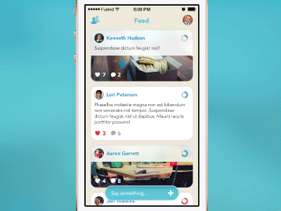 Plate App | Posting Process Animation ae app feed ios iphone motion social network