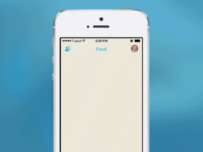 Plate App | Feed Load & Pull-to-Refresh Animation ios iphone app feed social network motion ae