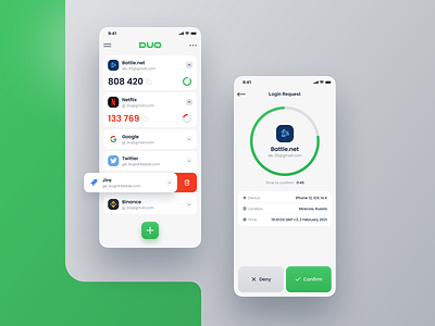 DUO | Authenticator app redesign concept app authenticator concept design mobile mobile ui secure