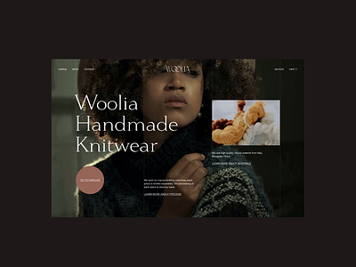 Handmade Knitwear Website animation concept design interaction promo typography ui ux video web website