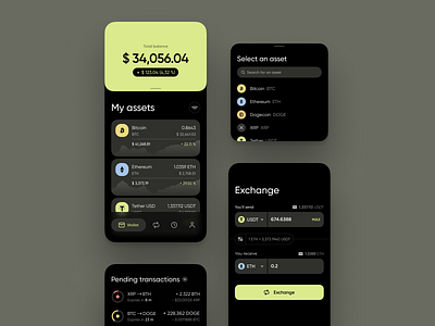 Crypto Wallet App Material You app app design crypto design finance fintech material you mobile mobile app mobile ui ui ux
