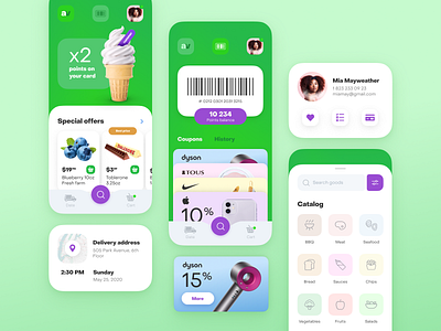 Concept app for grocery ecommerce app clean design figma flat grid grocery ui ux web