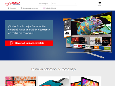 Banco Columbia Marketplace bootstrap 4 css animation ecommerce marketplace ui design ux design