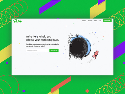 Trickle Shot agency brand identity design landingpage marketing uxdesign webdesign