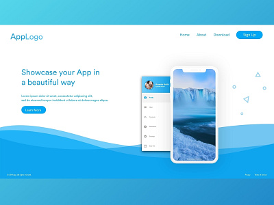 Landing Page for App