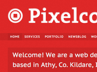 Redesigned website/logo logo pixelcode red