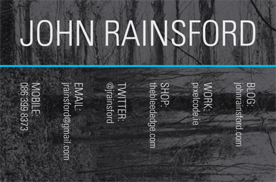 Business card business card johnrainsford personal