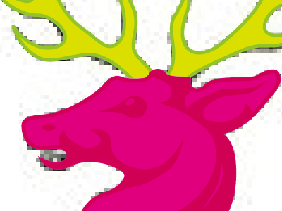 Disco Deer funk illustrator neon trace