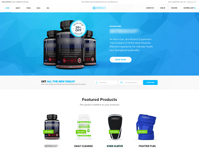 Nutrition Ecommerce design nutrition supplements web web design