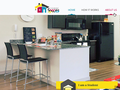 Student Spaces Home Page web design wordpress
