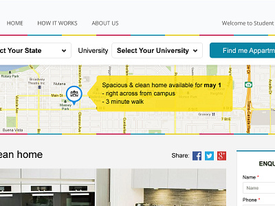 Student Spaces - Single Apartment web design wordpress