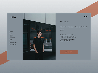 Nike Product Page (Gray) branding design figma landing minimal ux web website