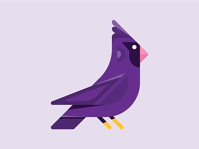Bye Bye Birdie bird birdie color geometry illustration illustrator illustrator design jungle king line purple shadow tropical bird