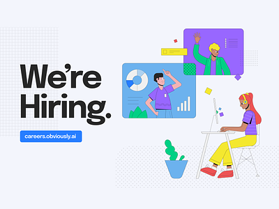 We're Hiring. ai color design geometry illustration illustrator join our team machine learning now hiring obviouslyai ui were hiring
