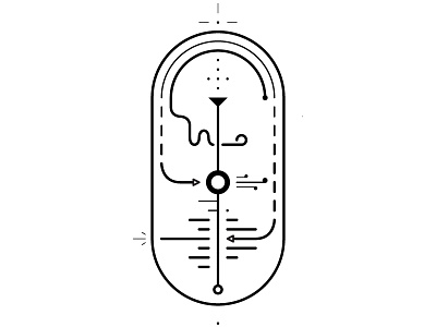 A Circular System illustration line work