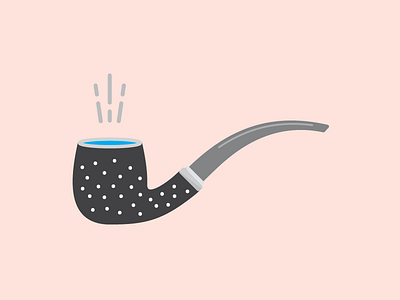 Pipe blue illustration illustrator pink pipe polka dots