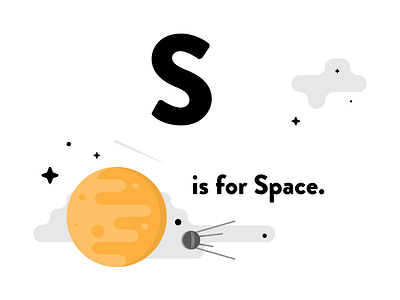 S Is For Space big type childrens book design illustration read reading science matters space sputnik