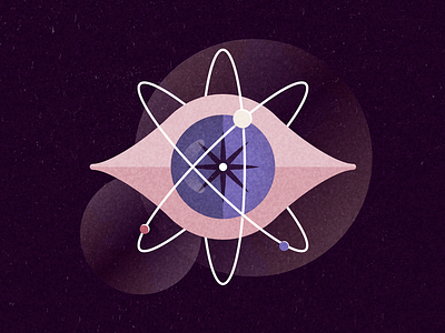 Atom of my Eye are we allowed to use texture atom atomic color eye geometry illustrator line photoshop pink purple texture