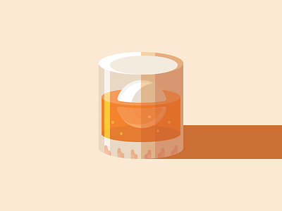 Brrrbon bourbon color geometry glass ice illustrator kentucky rocks glass shadow whiskey