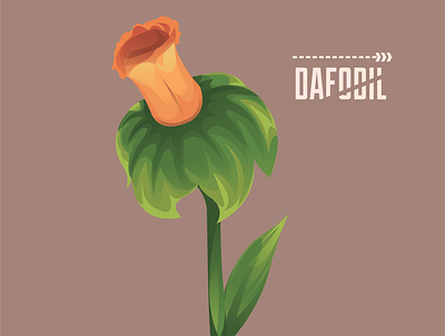Daffodil Flower vector animation art beautiful flower design flat flower flower illustration illustration vector