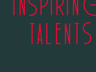 Final logo for "Inspiring Talents" branding color palette curves custom typeface identity logotype typography workshop
