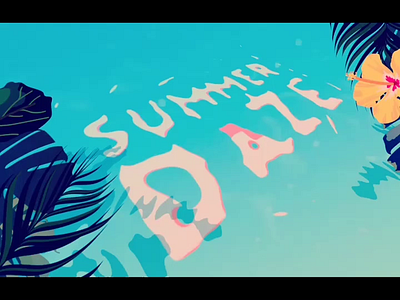 SUMMER DAZE animation beach fractal noise graphic design illustration summer texture typography vacation water
