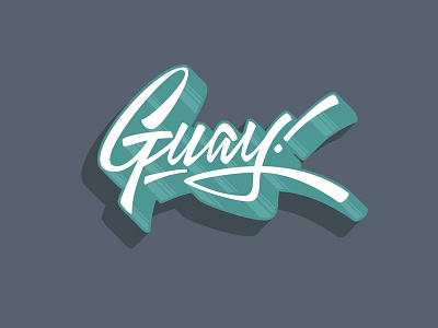 Guay! cursive design illustration lettering logo typography typography design vector