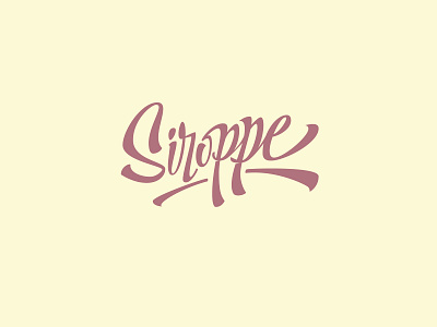 Siroppe design graphicdesign letter lettering type