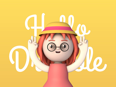 Hello Dribbble! 3d art design first shot hello dribbble illustration